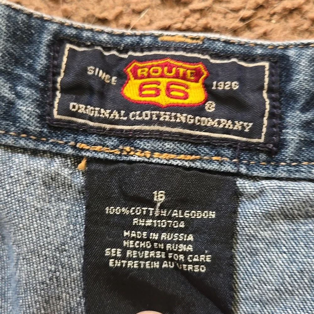 Route 66 y2k vintage denim shorts plus - Picture 3 of 3